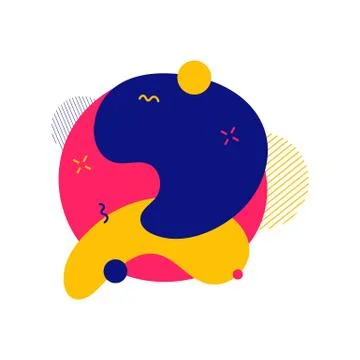 Arbitrary graphic elements of different colors. Abstract banner for logo, fly Stock Illustration