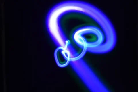 Arbitrary movement of light. Stock Photos