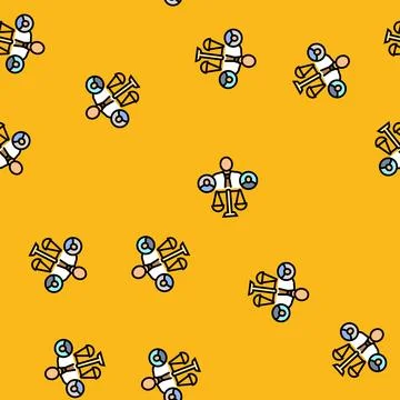 Arbitration corporate law vector seamless pattern Stock Illustration