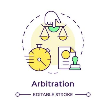 Arbitration multi color concept icon Stock Illustration