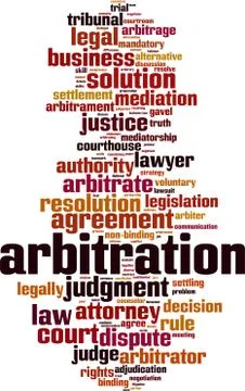 Arbitration word cloud Stock Illustration
