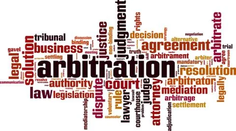 Arbitration word cloud Stock Illustration
