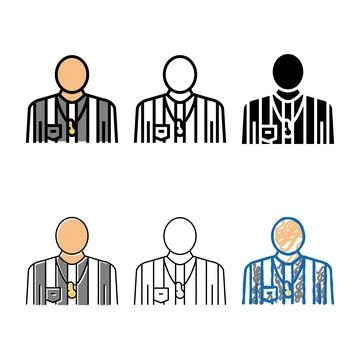 Arbitrator judge range or referee soccer color icon vector Ilustración de archivo