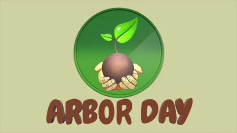 Arbor day celebration animation Stock Footage 327024036