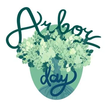 Arbor Day Greeting 库存插图