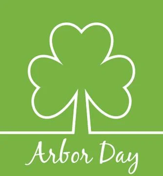 Arbor Day. Minimal tree simple card. Save the trees concept Illustrazione stock