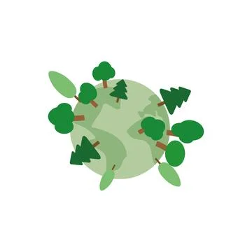 Arbor Day Tree Emblem Vector Stock Illustration