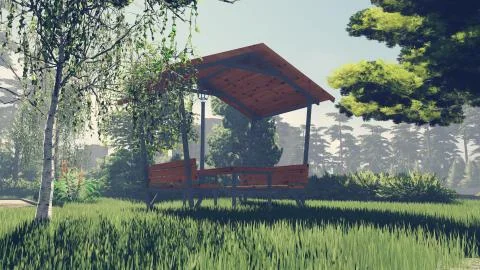 Arbor in a park Ilustração Stock