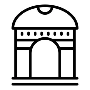 Arbor pergola icon outline vector. House pavilion Stock Illustration