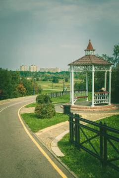 Arbor for relaxing in the park Stock Photos