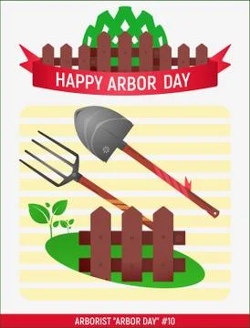 Arborist Arbor day # Stock Illustration