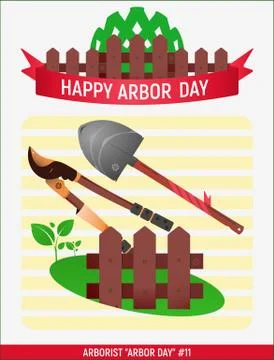 Arborist Arbor day # Stock Illustration