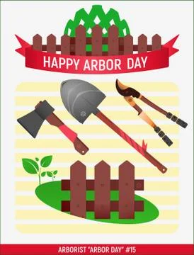 Arborist Arbor day # Stock Illustration
