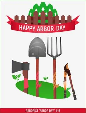 Arborist Arbor day # Stock Illustration