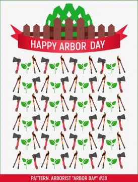 Arborist Arbor day # Stock Illustration