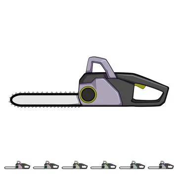 Arborist chainsaw cartoon vector graphic Stock Illustration
