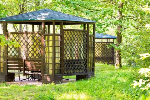 Arbour in the park Stock Photos