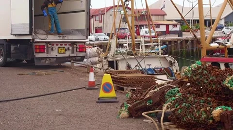 Arbroth Harbour Stock Footage 68870409