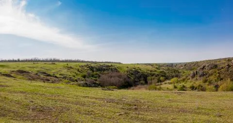 Arbuzinsky canyon in spring Stock Photos