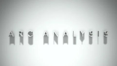 Arc analysis 3D title animation white text on a white background Vidéo 299647583
