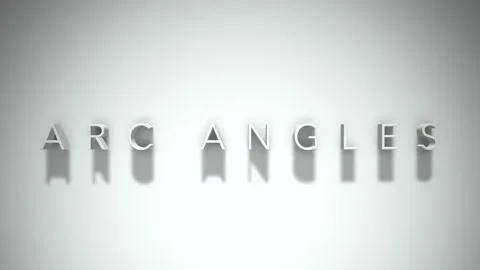 Arc angles 3D title animation with shadows on a white background Video stock 297128700