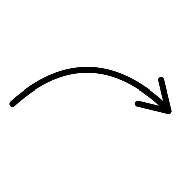 Arc arrow icon in linear style. Stock Illustration