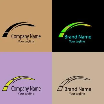 Arc Ascent Path logo design Stock Illustration