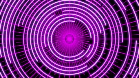Arc Audio Equalizer A Radial Patterns Purple Large VJ Loop Animation 03 Vidéo 254131304