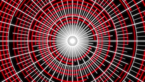 Arc Audio Equalizer A Radial Patterns Red Large VJ Loop Animation 03 Vidéo 271159742