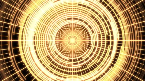 Arc Audio Equalizer A Radial Patterns Ripple Yellow Large VJ Loop Animation 02 Vidéo 282775626