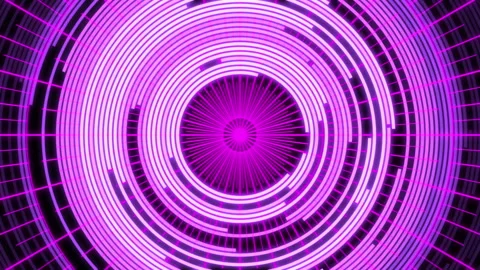 Arc Audio Equalizer A Radial Patterns Purple Large VJ Loop Animation 02 Vidéo 304278592