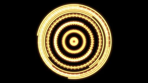 Arc Audio Equalizer A Radial Patterns Ripple Yellow VJ Loop Animation 04 Vidéo 327713716