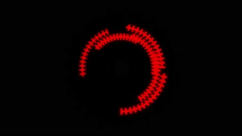 Arc Audio Reactive Equalizer B Radial Grids Red Small VJ Loop Animation Video stock 163103217