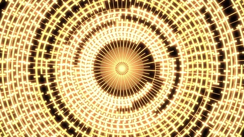 Arc Audio Reactive Equalizer B Radial Grids Yellow Large VJ Loop Animation 02 스톡 동영상 196253382