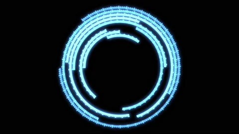 Arc Audio Reactive Equalizer D Blue VJ Loop Animation 02 Video stock 182801646