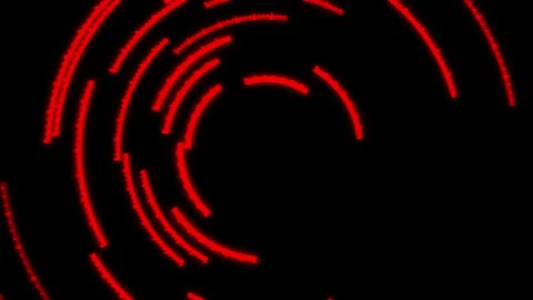 Arc Audio Reactive Equalizer D Red Large VJ Loop Animation 02 Video stock 289452218