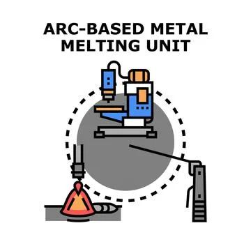 Arc based metal melting unit concept illustration Stock Illustration