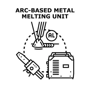 Arc based metal melting unit for welding process 스톡 일러스트