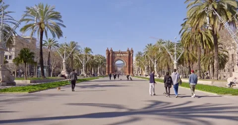Arc de triomf Barcelona Video stock 153817463