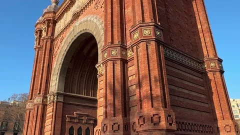 Arc de Triomf in Barcelona 库存影片 325745767