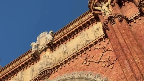 Arc de Triomf in Barcelona 库存影片 325745771