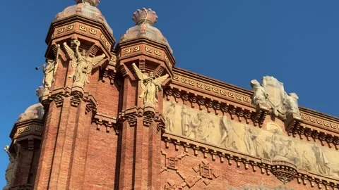 Arc de Triomf in Barcelona Stock Footage 325745772