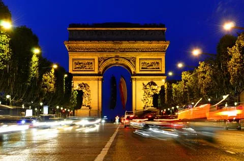 Arc de Triomphe - Arch of Triumph, Paris, France Stock Photos