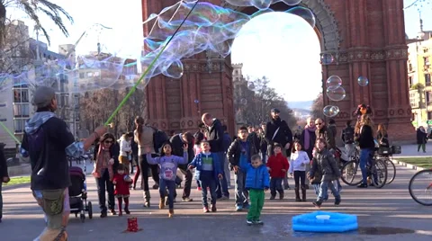 Arc de Triomphe barcelona Stock-Footage 35676375