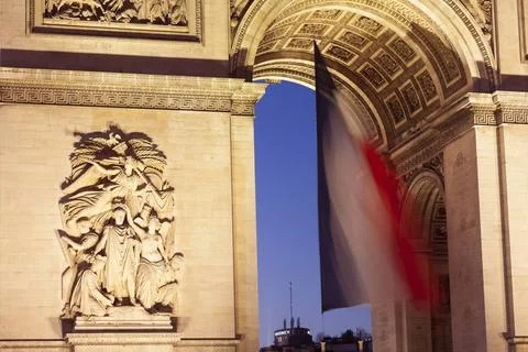 Arc de Triomphe in the Charles de Gaulle square, Paris, Ile-de-France, Fra... Stock-Fotos