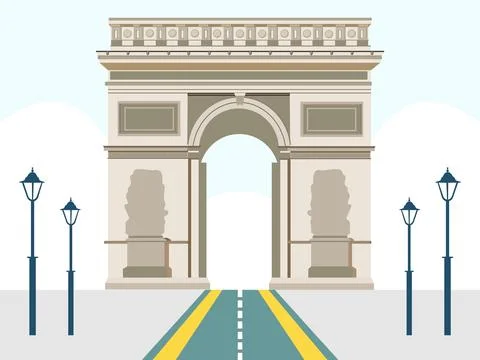 Arc De Triomphe Concept Illustration Stock Illustration