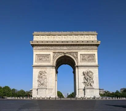 Arc de Triomphe Confinement Stock Photos