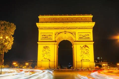 Arc de Triomphe de l Etoile in Paris Arc de Triomphe de l Etoile (The Triu... Stock-Fotos