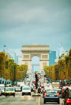 Arc de Triomphe de l Etoile in Paris PARIS - OCTOBER 13: The Arc de Triomp... Stock-Fotos