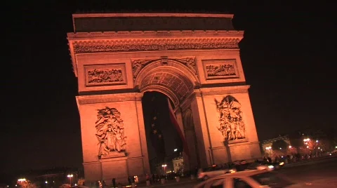 Arc de Triomphe de l'Etoile in Paris Video stock 653875
